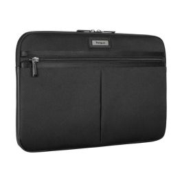 Targus Maletín / Funda Mobile Elite para Portátil 13-14" Negro, Nailon y Símil Piel, Acolchado con Bolsillo Cremallera