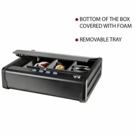 Master Lock Caja fuerte compacta de alta seguridad, apertura dual: código electrónico y llave, Acero 2.3 L
