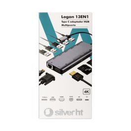 Hub USB Silver HT LOGAN 13 EN 1 Hub USB Silver HT LOGAN 13 EN 1