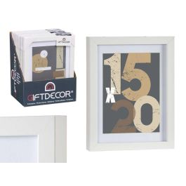 Portafoto de Pared Madera con Paspartú 15x20 cm Blanco - Giftdecor (12 Unidades)
