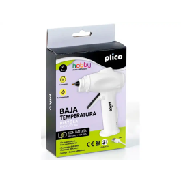 Plico Pistola de silicona mini plico baja temperatura con bateria y led 25w Precio: 40.6197. SKU: B1JFFS65BB