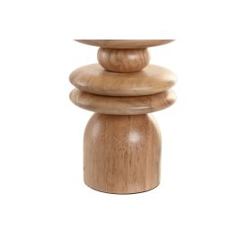 DKD Home Decor Lámpara Sobremesa Urban Marrón Crudo Hevea Lino E27 50W 25x25x40 cm (2 Unidades)