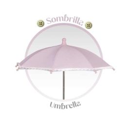 Coche de muñeca plegable con sombrilla y bolso - para muñecas de hasta 48 cm. Coche de muñeca plegable con sombrilla y bolso - para muñecas de hasta 48 cm.