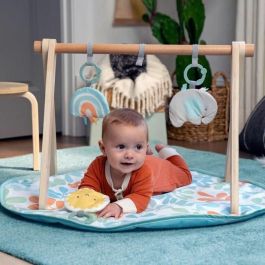 Ingenuity Alfombra de Juego Sun Valley con Arco de Madera, 3 Juguetes Extraíbles, Plegable, Desde el Nacimiento, ITY0074451131224