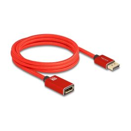 DeLOCK 81082 Cable DisplayPort 1.4 Extensión 8K 60 Hz 2 Metros Rojo Metálico - 7680x4320, DSC, HBR3 Precio: 34.50000037. SKU: B1FZGRZ597