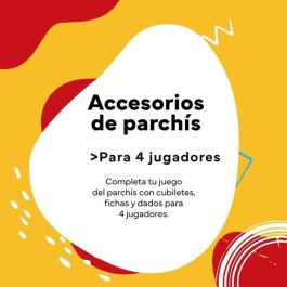 Accesorios parchís 4 jugadores en caja de plastico.