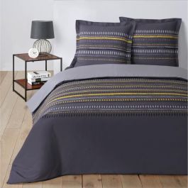 VISION Edredón Gaspard 100% Algodón - 220 x 240 cm - Gris Carbón Precio: 45.89999964. SKU: B1JFA4NY43