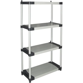 Tood Estante de plástico TOO8019053053170 - 4 estantes - Carga 80 kg por estante - 80x40x168 cm - Negro/gris Precio: 93.58999947. SKU: B1AC3ZHVJ9