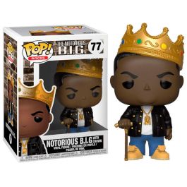Funko Figura POP Notorious B.I.G. with Crown Vinilo 8cm Caja Regalo