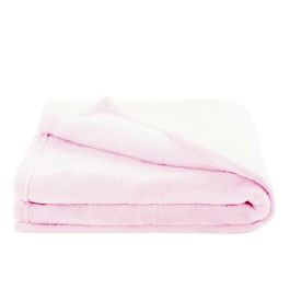 Manta de microfibra DOUX NID de microfibra - 100x150cm - Rosa claro Precio: 30.68999956. SKU: S7100538