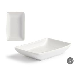 Bandeja Rectangular Porcelana 19 Cm Vessia (24 Unidades) Bandeja Rectangular Porcelana 19 Cm Vessia (24 Unidades)