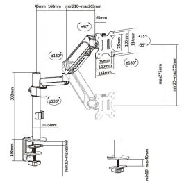 Equip Soporte de Mesa para Monitor VESA hasta 32 Pulgadas, Carga Máxima 9kg, Ajuste de Altura Resorte de Gas, Color Negro