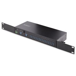 StarTech Hub USB 3.0 Industrial de 16 Puertos 5Gbps con Montaje en Rack/Superficie/DIN y Bloque de Terminales
