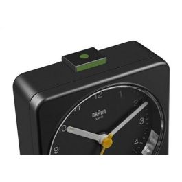 Braun BC-03-B Reloj Despertador Clásico Analógico Negro con Movimiento Silencioso y Agujas Luminosas