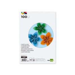 Liderpapel Cartulina A4 180g/m2 25 Colores Surtidos Paquete 100 Hojas