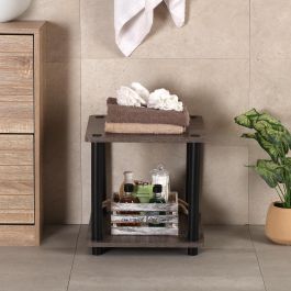 Versa Estantería 2 Alturas Gris 40x41.5x39.5 cm