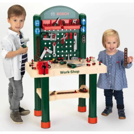 Bosch Banco de trabajo infantil Work-Shop con 82 accesorios para niños a partir de 3 años