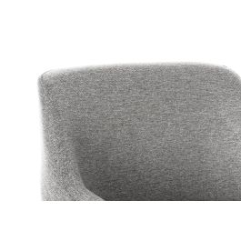 DKD Home Decor Sillón Scandi Gris Claro Negro 62 x 76.5 x 66 cm