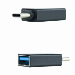 NANO CABLE Adaptador Nano Cable USB C/M - USB A/H 3.1 Negro
