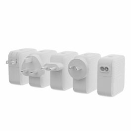 HYPER HJ1003WHWWGL Cargador de Carga Rápida Interior para Portátil, Smartphone y Tabletas con 2 Puertos USB-C y 1 USB 2.0 Blanco