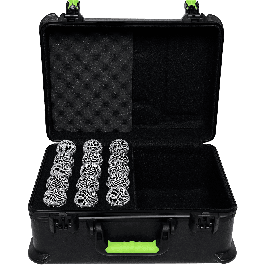 SBG Estuche de Transporte para 15 Micrófonos de Polietileno con Cierre TSA