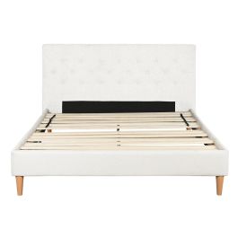 DKD Home Decor Cama Urban Crudo 219x104x170 cm para colchón de 150x200 de Poliéster y Madera