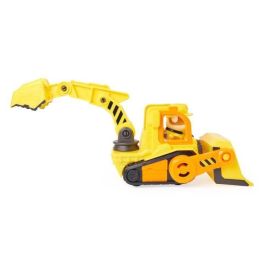 Spin Master 6066511 Vehículo Clásico Rubble & Crew Bulldozer Patrulla Canina Camión Construcción con Pala y Excavadora