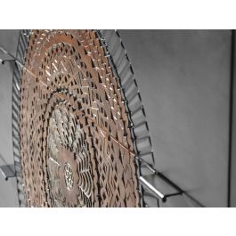 GINER Y COLOMER Cómoda de Madera de Mango con Patas de Metal Gris y Marrón, 3 Cajones