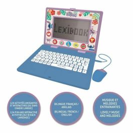 Lexibook AAAMW25468 Ordenador Educativo Stitch 170 Actividades Bilingüe EN/FR 7 Categorías Educativas