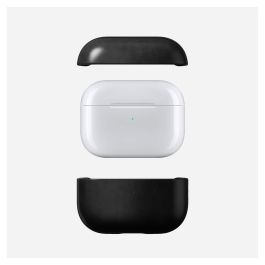 Nomad Modern Leather Case AirPods Pro 2 - Funda de cuero y microfibra con exterior de policarbonato, negro