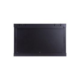MicroConnect Armario Mural Rack 19" 12HU Fondo 450mm Negro. Chapa de Acero, Puerta Cristal Templado.