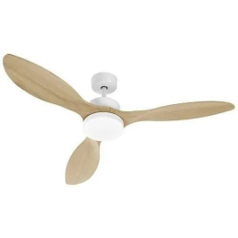 Farelek FAR3431541124400 Ventilador de Techo Oklahoma White & Wood Ø137cm 100W con Iluminación LED Precio: 182.49999966. SKU: B13B3HEPFX