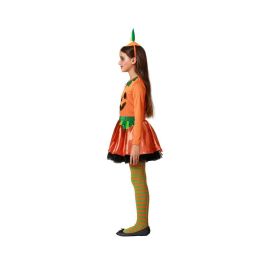 Disfraz Calabaza Naranja Con Gorro Para Niña 3-4 Años Halloween