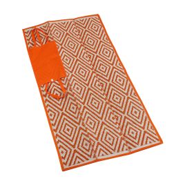 Alfombra Picnic Naranja Rombos Versa 90X1CM (2 Unidades) Alfombra Picnic Naranja Rombos Versa 90X1CM (2 Unidades)