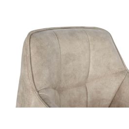 DKD Home Decor Taburete Beige Negro Microfibra Metal 60 x 107 x 59 cm