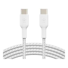 Belkin CAB004BT1MWH2PK - Pack de 2 Cables USB-C a USB-C 1m Trenzados, 60W Carga Rápida, Compatible con iPhone 15, iPad, MacBook, Samsung Galaxy - Blanco Precio: 13.50000025. SKU: B18FHM2B78