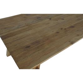 DKD Home Decor Mesa Comedor Alpino Madera Pino Reciclado Natural 100 x 76 x 220 cm Desmontable