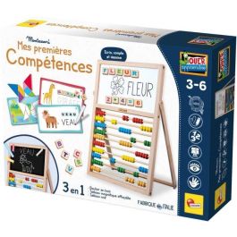 Caballete Mis Primeras Habilidades - Juego Montessori - MONTESSORI - Tablero de doble cara, letras y números magnéticos