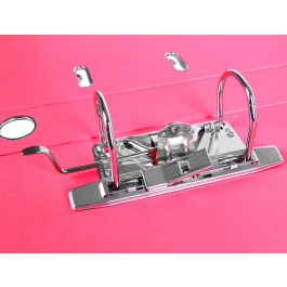 Liderpapel Archivador de Palanca Folio Documenta Forrado PVC Rado Lomo 52 mm Rosa con Compresor Metálico