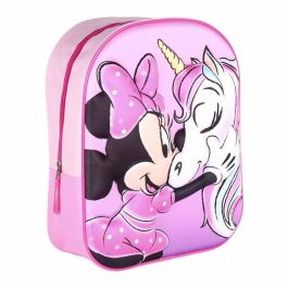 Cerdá Mochila Infantil 3D Minnie Mouse Escolar, Guardería o Primaria 31x25x10 cm Rosa de Poliéster/EVA para Niñas 3-12 Años