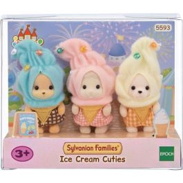 Sylvanian Families 5593 Trío de Bebés con Trajes de Crema Esmaltada - Figuras de Colección para Niños +3 Años