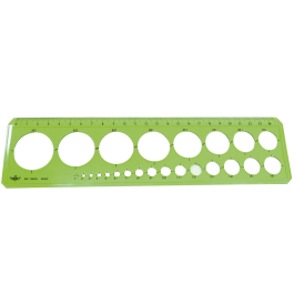 Domingo ferrer Plantilla para Círculos de 1-35 mm Plástico Verde 24,5 cm