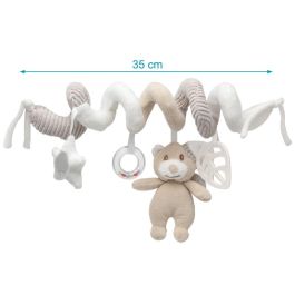 KioKids Peluche Espiral Osito Beige para Cuna y Silla de Paseo con Sonajero y Mordedor desde 0 Meses Colección Dolci Amici Con Caja