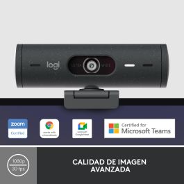 Logitech BRIO 500 Webcam Full HD 1080p 60fps Grafito con Autoenfoque y Corrección de Luz Automática