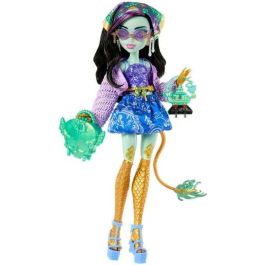 Mattel Muñeca Monster High Skulltimate Secrets Series 7 Jinafire Long, Incluye Mas de 19 Sorpresas