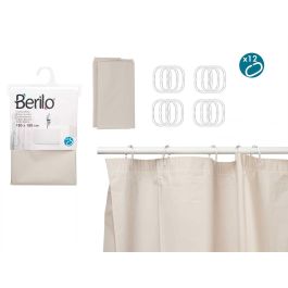 Cortina Baño Transparente Beige 180X180Cm Berilo (12 Unidades) Precio: 40.49999954. SKU: B1JSM856F3