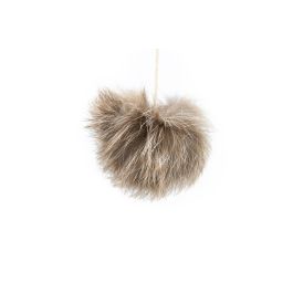 Gloria Palo Con Pompón Pequeño 6 cm Dim. Juguete Natural para Gatos con Piel de Conejo y Madera, Fabricado en España