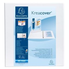 Exacompta Carpeta 4 Anillas Mixtas 60 mm Kreacover Forrada Pp A4+ Personalizable 3 Bolsos Exteriores Blanco Precio: 5.50000055. SKU: B175ANA4X3