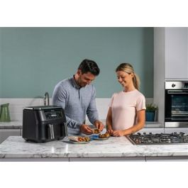 Ninja AF300EU Freidora de Aire 6 en 1 Dual Zone 7.6L, Cocina 2 Alimentos a la Vez, Max Crisp, Asar, Hornear, Deshidratar, Recalentar