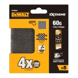 Pack 5 lijas de malla autoadherente 1/4 grano 60 para lijadoras orbitales 115x115mm dtm8664-qz dewalt Precio: 6.95000042. SKU: S7911696